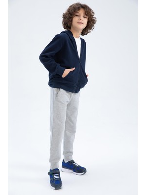 DeFacto Erkek Çocuk Basic Fermuar Cepli Jogger Eşofman Alt W6751A623SP