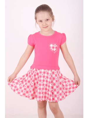 Toontoy Kids Kız Çocuk Kapl Nakışlı Elbise