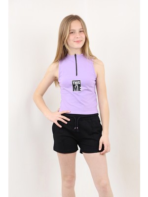 Toontoy Kids Toontoy Kız Çocuk Baskılı Şortlu Takım