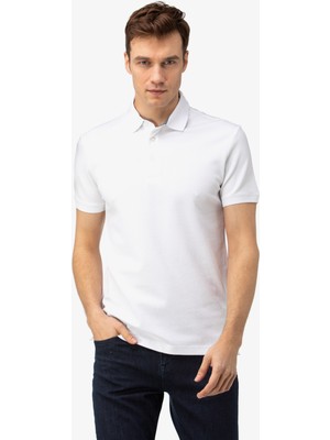 Nautica Erkek Beyaz Slim Fit Kısa Kollu Polo Yaka T-Shirt K35052T.1BW