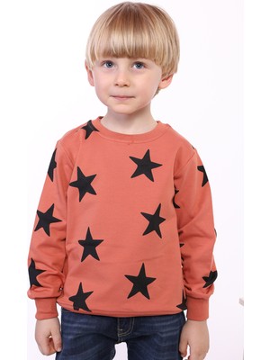 Toontoy Kids Erkek Çocuk Komple Yıldız Baskılı Sweatshirt