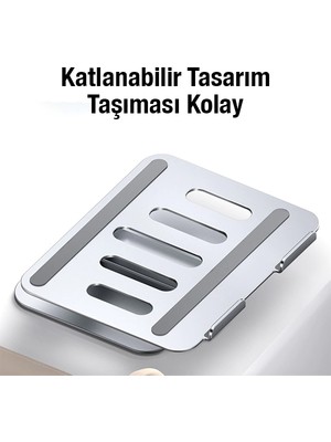 Teknoexpress M1 Pro Alüminyum Döner Stand Katlanır Dell Alienware 15 Inç Uyumlu Laptop Altlığı Yükseltici