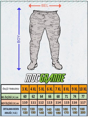 Moc Grande Mocgrande Büyük Beden Pastel Camouflage Likralı Erkek 2ip Eşofman Altı 23503 Hardal