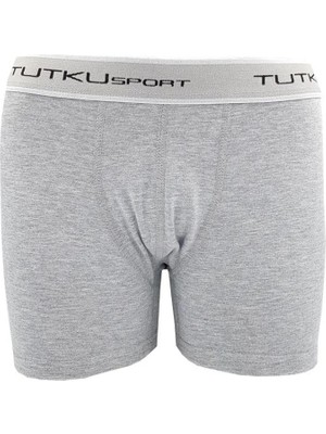 Tutku 0400 Erkek Elastan Spor Boxer Gri