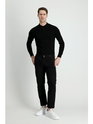 Kiğılı Slim Fit Dar Kesim Likralı Desenli Kanvas / Chino Pantolon