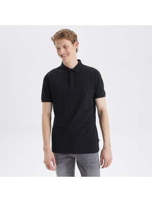 Nautica Erkek Siyah Slim Fit Kısa Kollu Polo Yaka T-Shirt K35062T.0TB