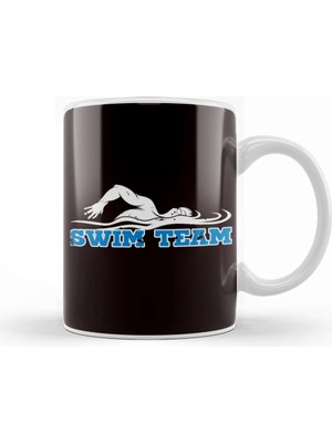 Swimmer Team Swim Swimming Pool Instructor Coach Athlete Kupa Bardak Porselen