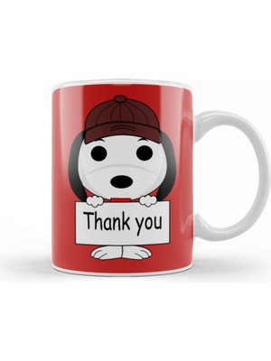 Humuts Thank You Snoopy Kupa Bardak Porselen