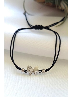 Pier Gümüş Zirkon Taşlı Gümüş Kelebek Bileklik