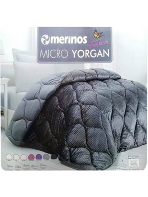 Merinos Fashion Micro Yorgan Zigzag Füme Çift Kişilik