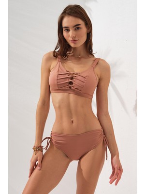 Pierre Cardin Rhode Bantlı Toparlayıcı Bikini Bronz 231237