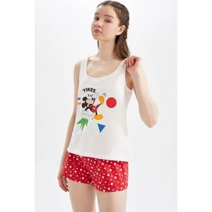 Fall in Love Regular Fit Disney Mickey & Minnie Atlet Şort Pijama Takım X4900AZ22SM