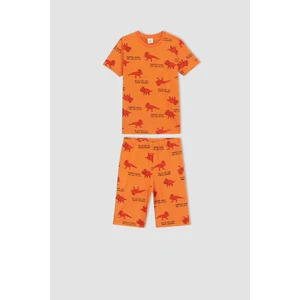 Erkek Çocuk Dinozor Desenli Kısa Kollu Pamuklu Pijama Takım X3653A622SP
