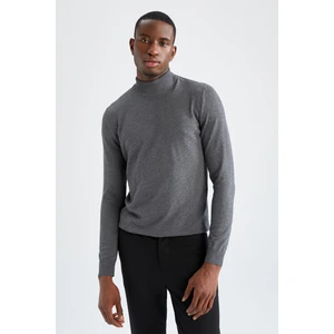 Slim Fit Yarım Balıkçı Yaka Triko Kazak X2585AZ21CW