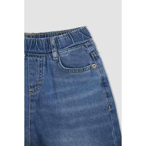 Erkek Çocuk Balloon Fit Esnek Bel Jean Bermuda W8102A622SM