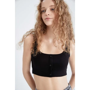 Coool Askılı Pamuklu Düğmeli Crop Top V8053AZ22SM