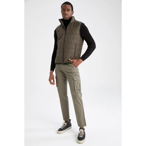 Slim Fit Dik Yaka Fermuarlı Su İtici Warmtech Isı Yalıtımlı Yelek U4176AZ22SP