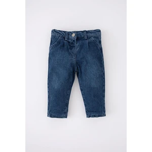 Kız Bebek Cepli Polar Astarlı Jean Pantolon Y3786A222WN