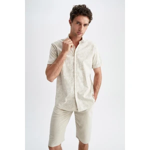 Regular Fit Kısa Kollu Pamuklu Gömlek Y3043AZ22SM