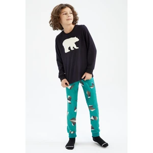 Erkek Çocuk Regular Fit Termal Pijama Takımı Y6936A622CW