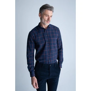 Regular Fit Gömlek Yaka Flanel Uzun Kollu Gömlek Y4184AZ22WN