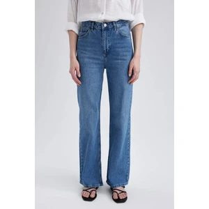 90's Wide Leg Yırtmaçlı Jean Uzun %100 Pamuk Pantolon A3469AX23SM