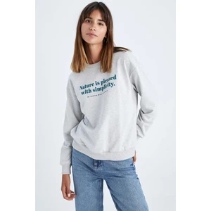 Regular Fit Bisiklet Yaka Sweatshirt Y0105AZ22AU
