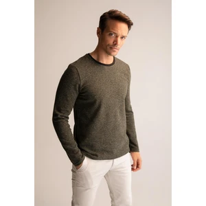 Slim Fit Bisiklet Yaka Uzun Kollu Basic Tişört S2822AZ22AU