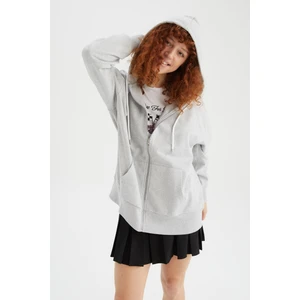 Oversize Fit Kapüşonlu Hırka V7995AZ22WN
