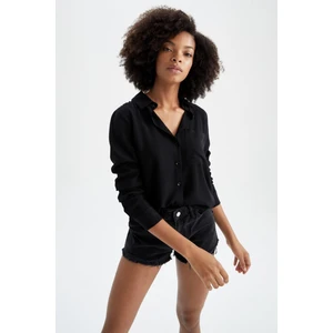 Regular Fit Uzun Kollu Viskon Gömlek N2518AZ22AU