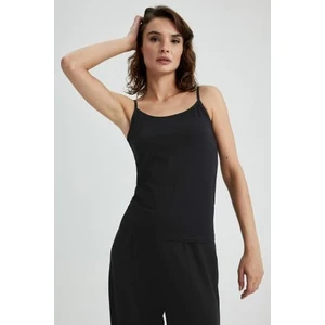 Fall in Love Pamuklu Askılı Siyah Atlet M6858AZ23SP