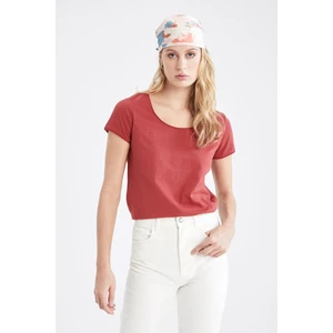 Regular Fit Bisiklet Yaka Kısa Kollu %100 Pamuk Tişört K1508AZ22SM