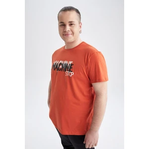 Slim Fit Bisiklet Yaka Baskılı %100 Pamuk Tişört W6055AZ22SP