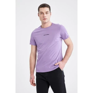 Slim Fit Bisiklet Yaka Baskılı Tişört W6070AZ22SP