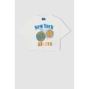 Kız Çocuk NBA New York Knicks Kısa Kollu Crop Tişört Z4766A623SM