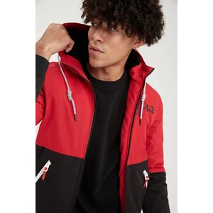 Kapüşonlu Renk Bloklu İçi Polarlı Isı Yalıtımlı Warmtech Polar Astarlı Su İtici Su Geçirmez Rüzgar Geçirmez Sweatshirt R1982AZ21AU