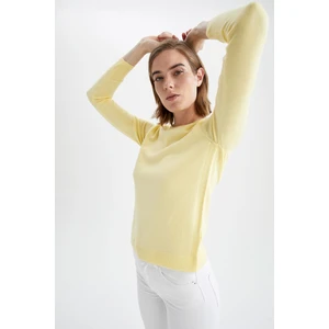 Basic Bisiklet Yaka Relax Fit Ekstra Yumuşak Kaşmir Dokulu Triko Kazak F7091AZ21WN