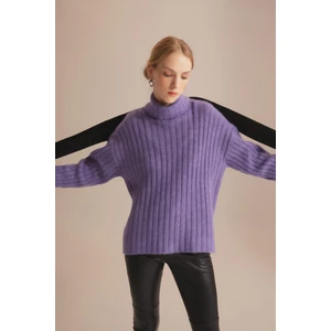 Oversize Fit Balıkçı Yaka Ribana Tunik X8008AZ22WN