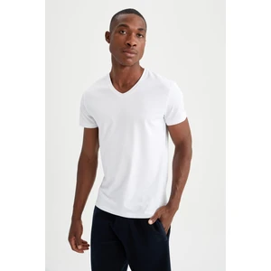 Slim Fit V Yaka Basic Kısa Kollu Fanila L4884AZ21AU