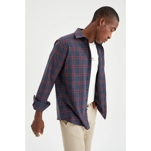 Modern Fit Ekose Desenli Uzun Kollu Oduncu Gömlek R5019Az21Au