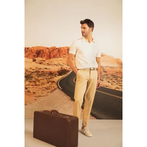 Regular Fit Polo Yaka Basic Kısa Kollu Pamuklu Penye Tişört V8657AZ22SM