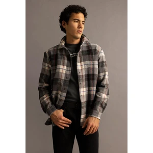 Regular Fit Kareli Oduncu Uzun Kollu Gömlek W7413AZ23SP