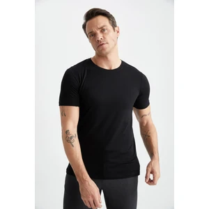 Slim Fit Bisiklet Yaka Premium Basic Kısa Kollu Pamuklu Tişört M6606AZ23SP