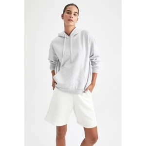 Regular Fit Kapüşonlu Kalın  Sweatshirt W8071AZ22WN