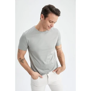 Regular Fit Premium Kalite Merserize Bisiklet Yaka Kısa Kollu %100 Pamuk Basic Tişört T5014AZ23SP