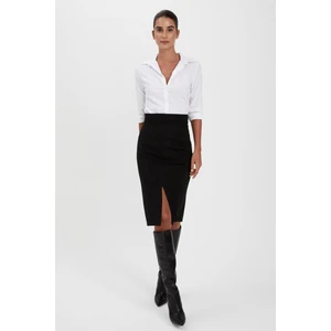 Basic Yırtmaçlı Midi Kalem Etek Y6466AZ23SP
