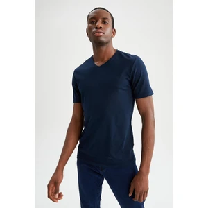 Slim Fit V Yaka Basic Kısa Kollu Tişört M7668AZ22SP