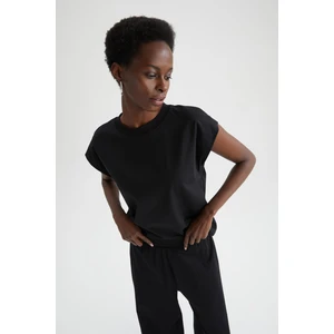 Regular Fit Bisiklet Yaka Basic Yarasa Kollu Tişört X0424AZ22SP