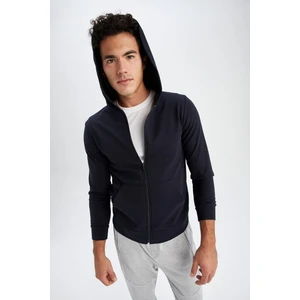 Regular Fit Kapüşonlu Fermuarlı Sweatshirt Z9658AZ22AU