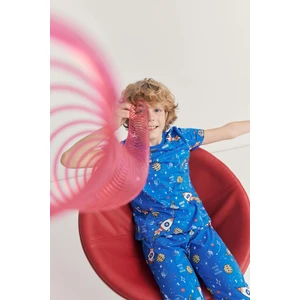 Erkek Çocuk Desenli Kısa Kollu Pijama Takım Z6797A623SM